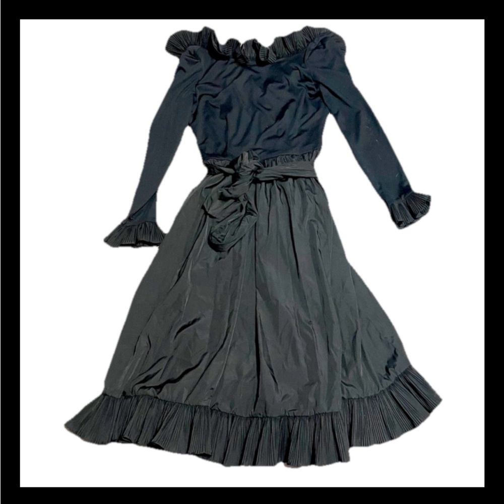 Victor Costa Vintage Black Dress Size 10
